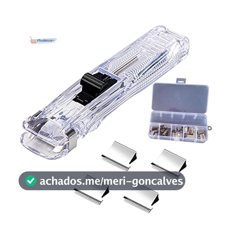 Distribuidor De Clipe De Papel Portátil , Cortador Rápido Com 50 Clipes De Metal Prateados Reutilizáveis Para Documentos
