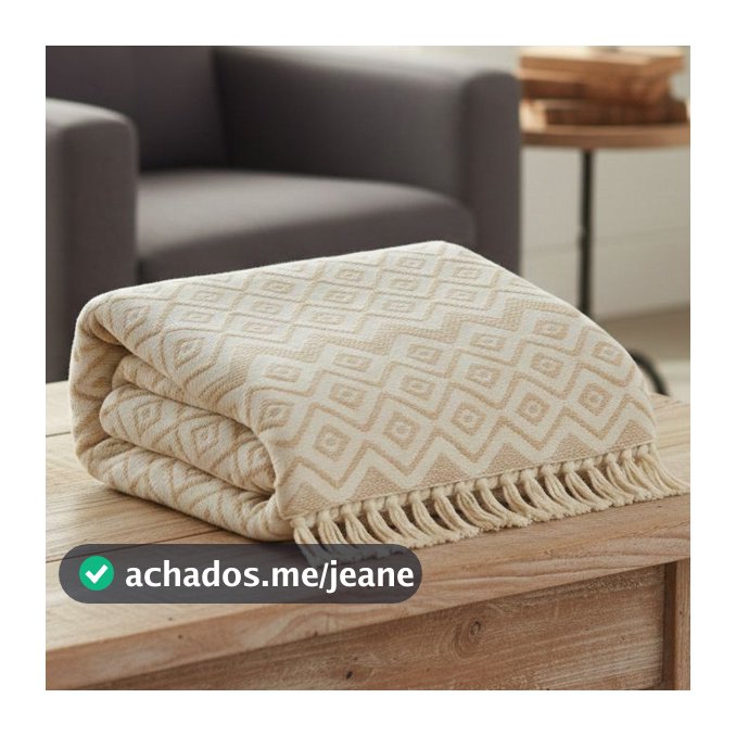 Manta De Sofá Gigante Premium 3,00 x 1,80 Decorativa Protetora Crochê Super Luxo Envio Imediato