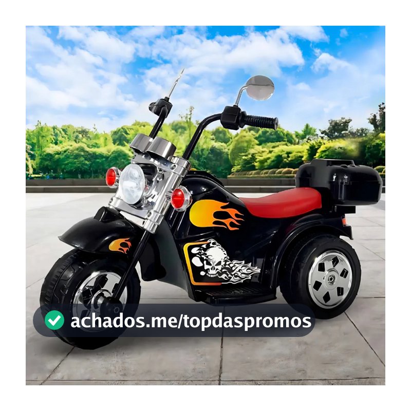 Mini Moto Elétrica Infantil Bateria 6v Led 3 Rodas
