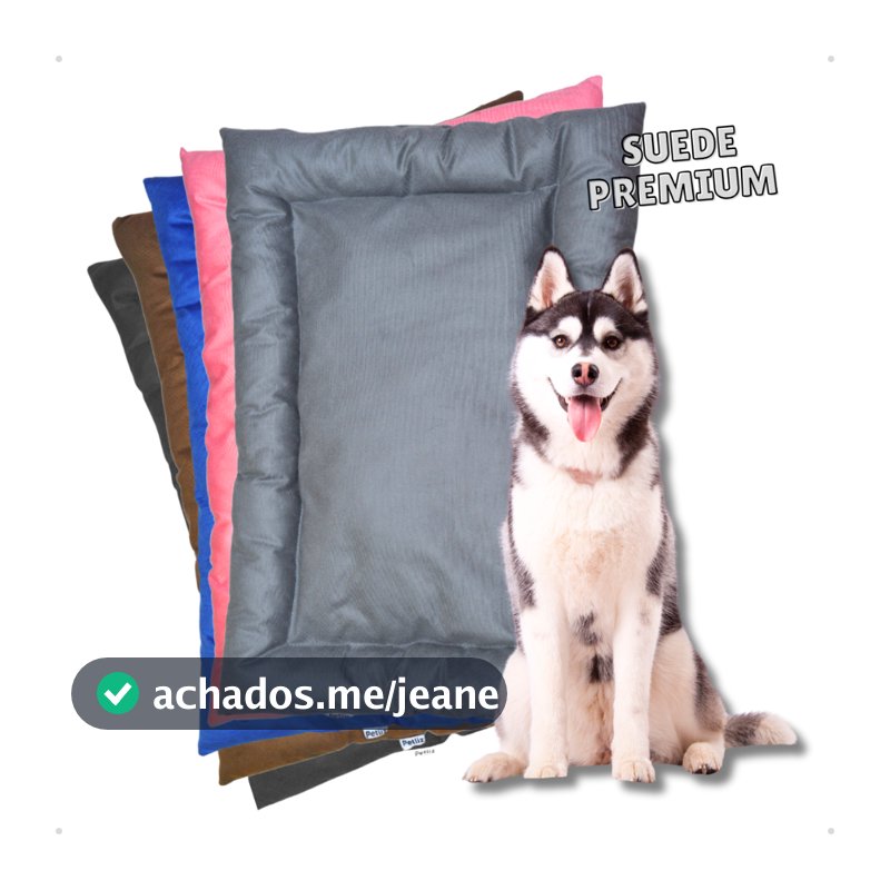Colchonete Cama Caminha Luxo Almofada de Suede Pet Lavável Premium para Cachorro e Gato - Petliz