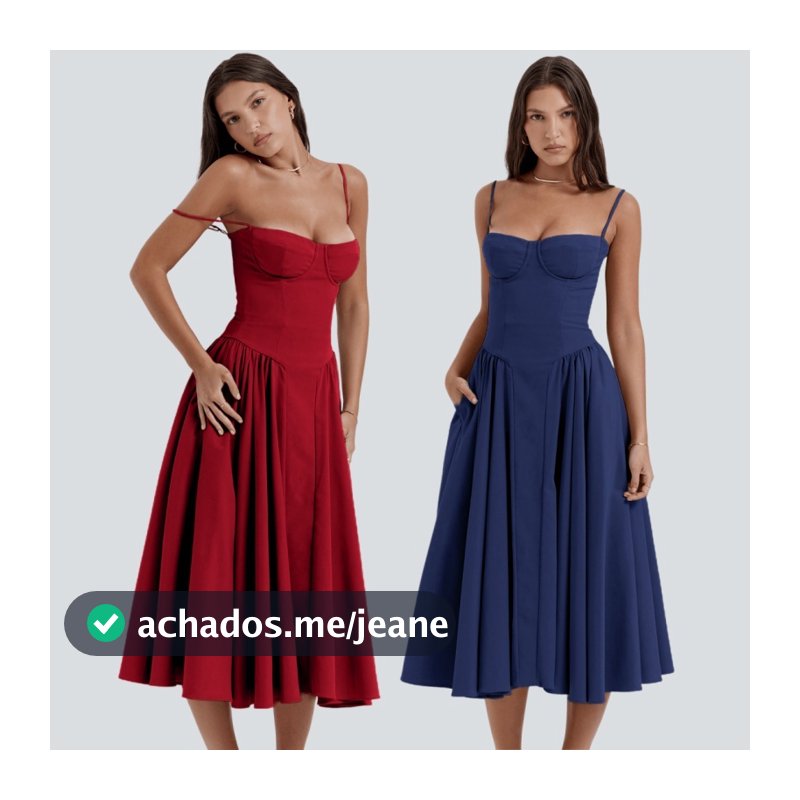 Vestido Longo Feminina Elegante Midi Bodycon Esbelto Com Bustier Vermelho De Verão