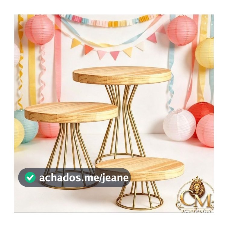 Kit 3 Completo de Boleiras e Suporte  para aniversário ou casamento ou para festas