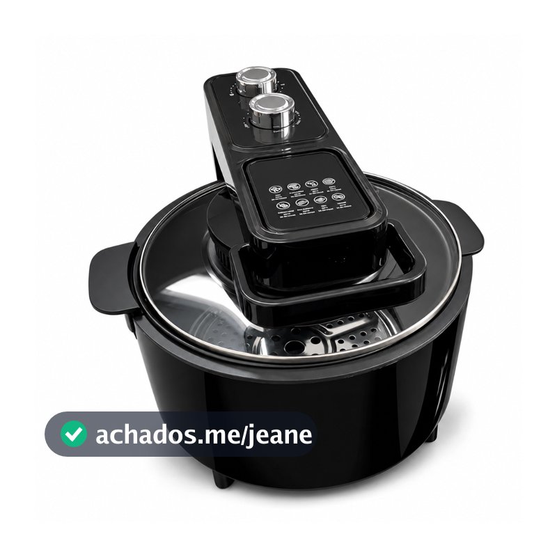 Airfryer Fritadeira Elétrica Sem Óleo Power Inox Digital 8l 110v 220v