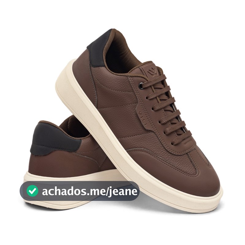 Tênis Masculino VILI Urban Sapatênis Casual Couro Nobuck