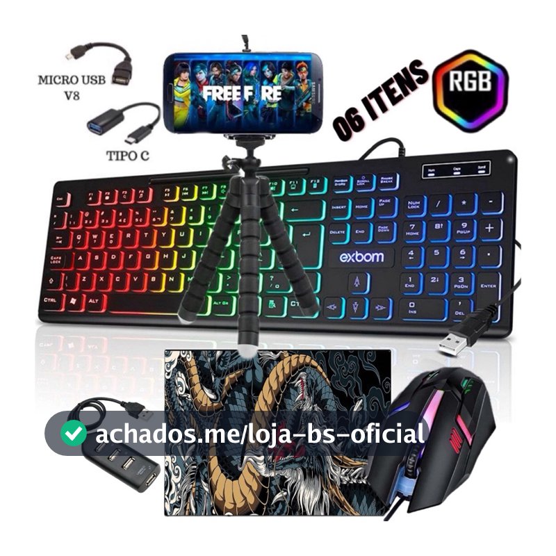 Mobilador Gamer RGB 6 Item Completo Para Celular
