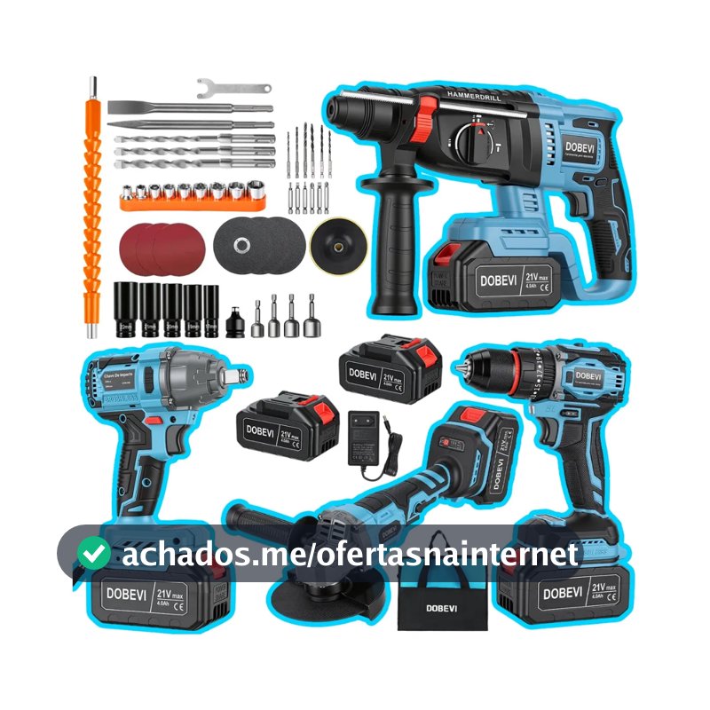 4 Em 1 Kit Ferramenta Elétrica Furadeira De Impacto Dobevi