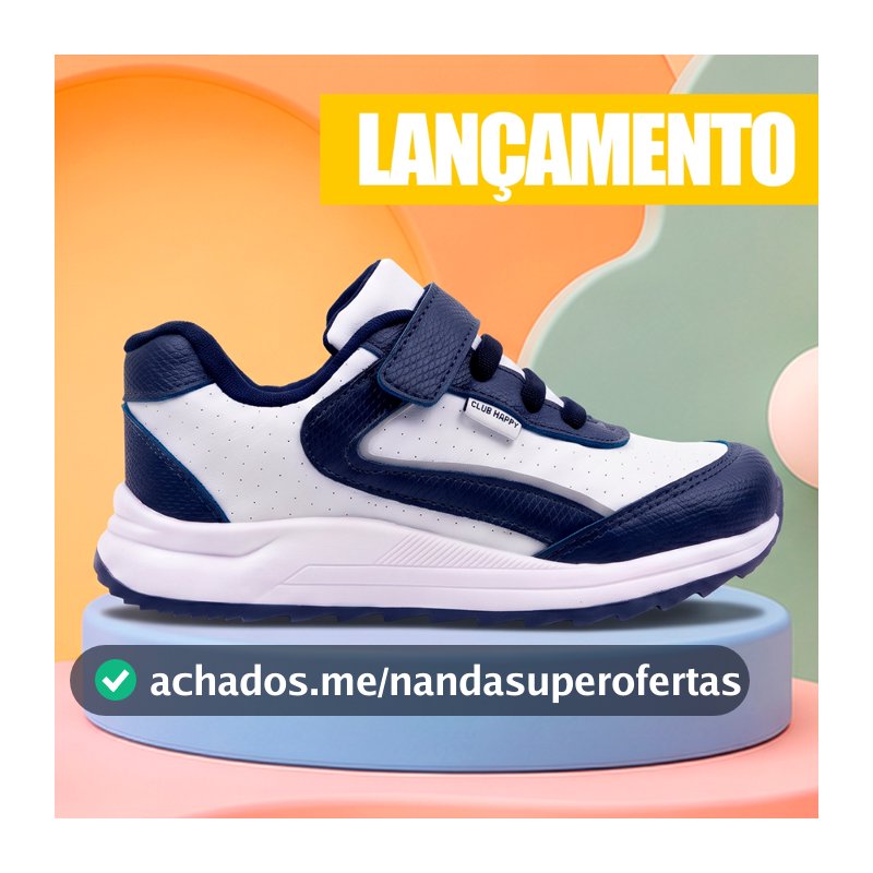 Tenis Infantil Menino Masculino Escolar Sapato Infantil Club Happy