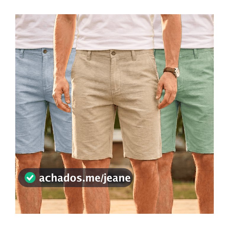 Bermuda Masculina de Sarja Brim Colorida Ideal para Passeios, Praia e Fim de Semana - SJ 01