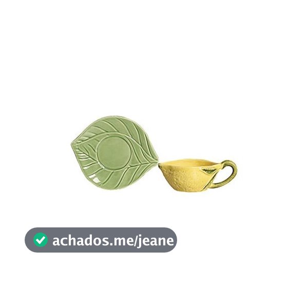 Xícara de Chá Limão Siciliano Cerâmica 1º Linha 200 ml