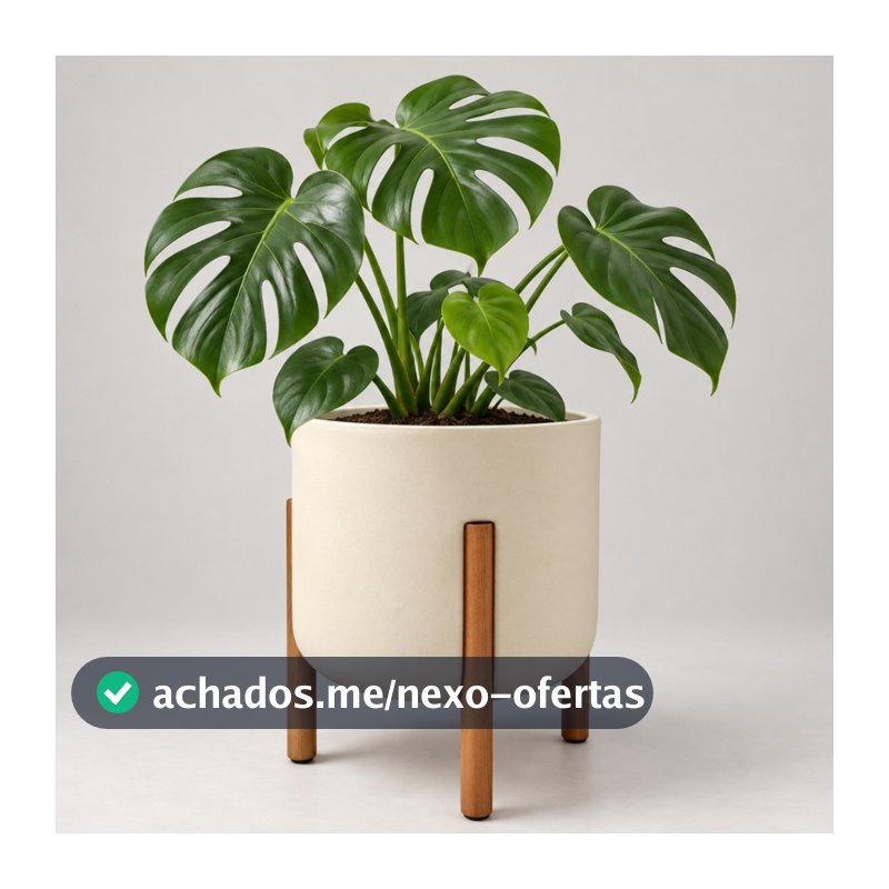 Vaso Polietileno Para Plantas com Pé de Madeira Vaso Nórdico com Suporte