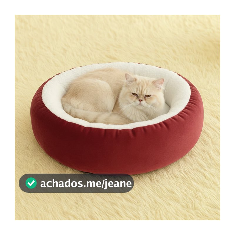 Cama Caminha Sherpa Redonda para Cachorros e Gatos – Quentinha, Macia e Confortável