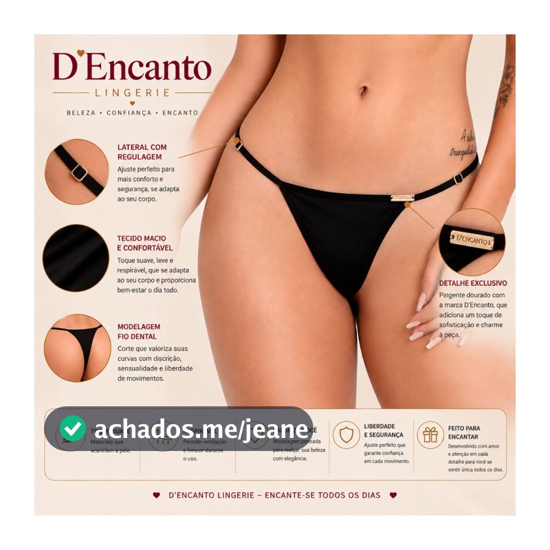 Kit 5 Calcinha Fio Dental Calcinhas com Microfibra Feminina Tanga Sensual Giulianna