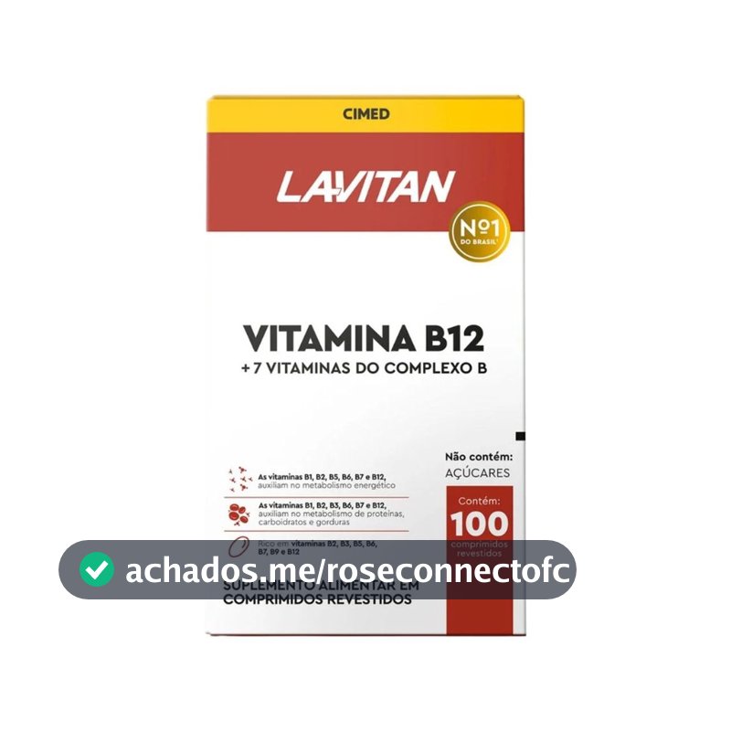 Lavitan Vitamina B12 Complexo B 100 Comp Sem Sabor Cimed