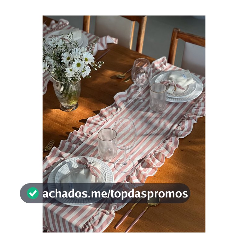 Trilho de Mesa Dunas – Listrado | Toque Suave e Estruturado