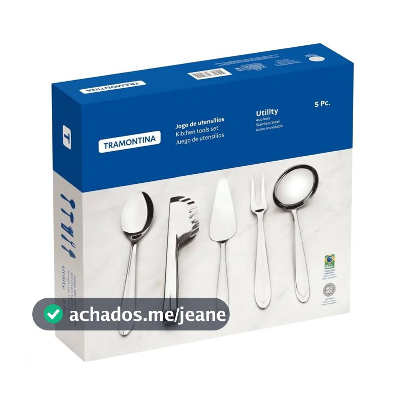 Conjunto 5 Conchas Peças Aço Inox Utensílios De Cozinha