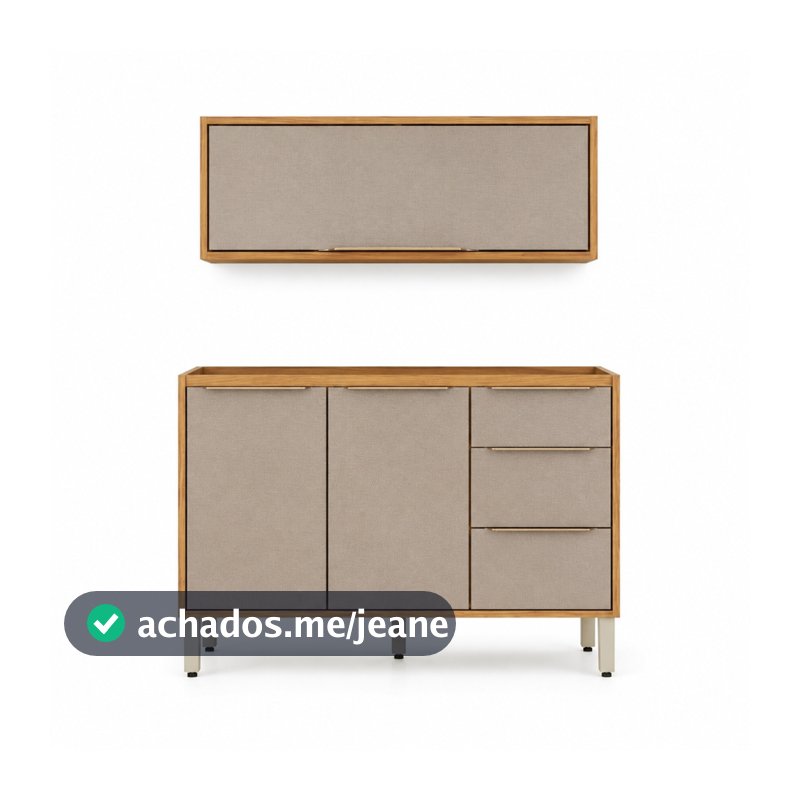 Kit Balcão para Pia Plena + Armário Aéreo Plena Basculante