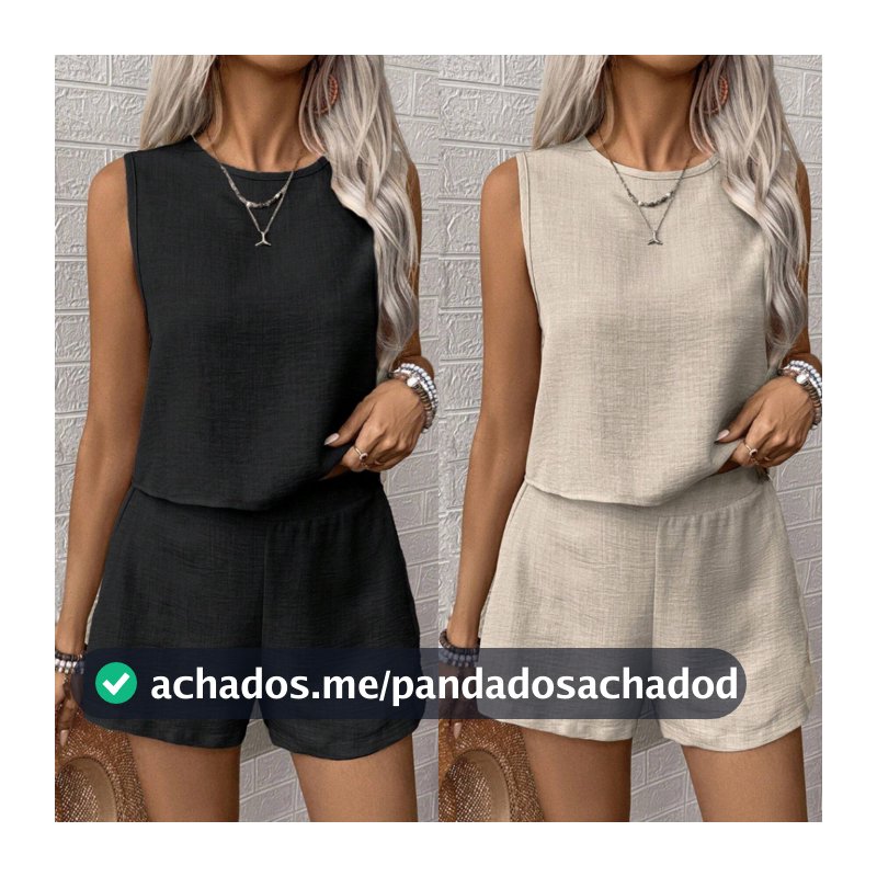 Conjunto Feminino Varias Cores Lançamento Verão Short e Blusa