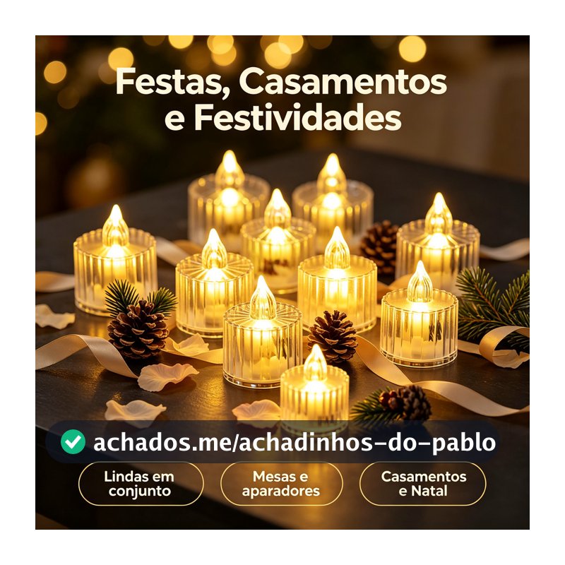 10 Velas De Led Decorativa Para Ornamentação De Festas e Qualquer Tipo De Eventos e Decoração De Casa