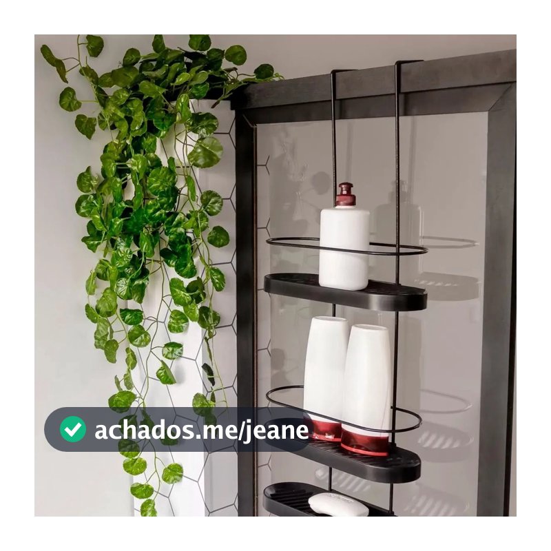 Porta Shampoo Suporte Gancho Para Box Aramado Em Aço 03 Andares
