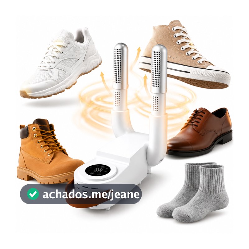 Secador De Sapato Inteligente Dobrável Tênis Elimina Umidade Mal Cheiro E Odor 110V / 220V
