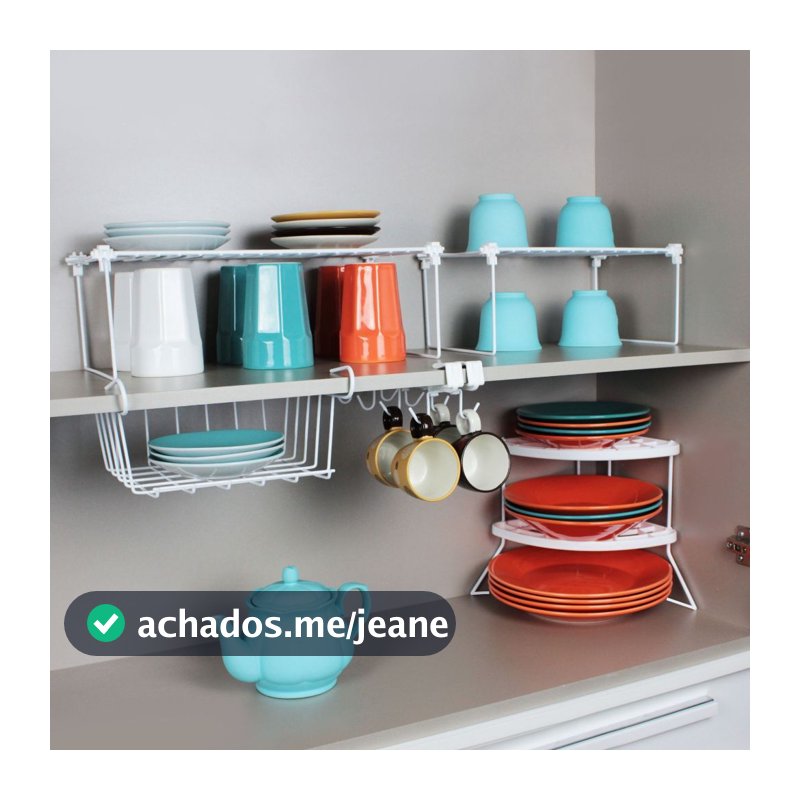 Kit Organizadores de Armário de Cozinha Com 5 Peças