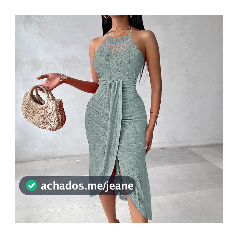Feminino novo estilo 2026 primavera verão estilo Hip-Hop rua na moda saia Halter pescoço sem mangas saia Irregular vesti