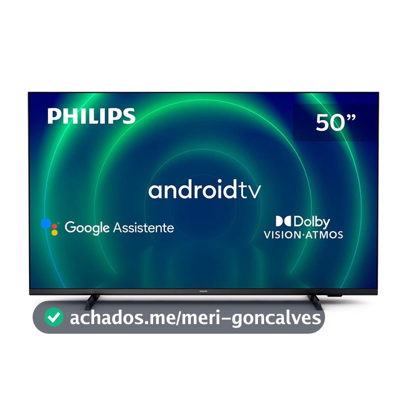 Smart TV 50 Polegadas UHD 4K 50PUG7406 Android TV Philips