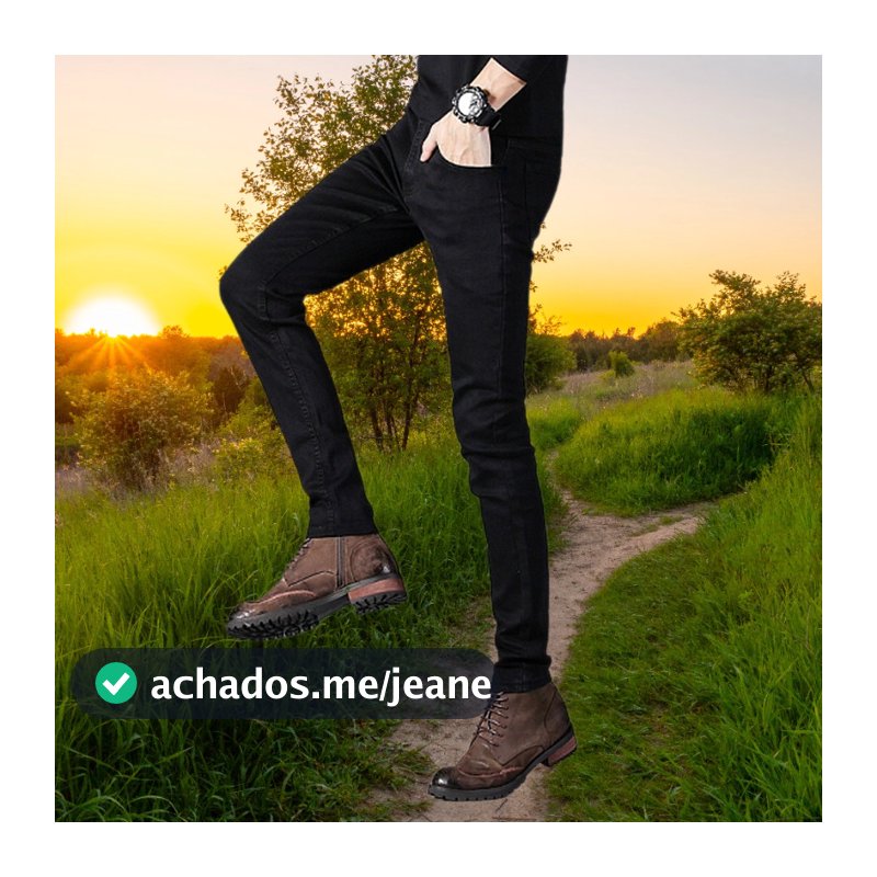 Calças masculinas Jeans pretos primavera verão fino-ajuste Casual calças de trabalho retas na moda versão coreana calças