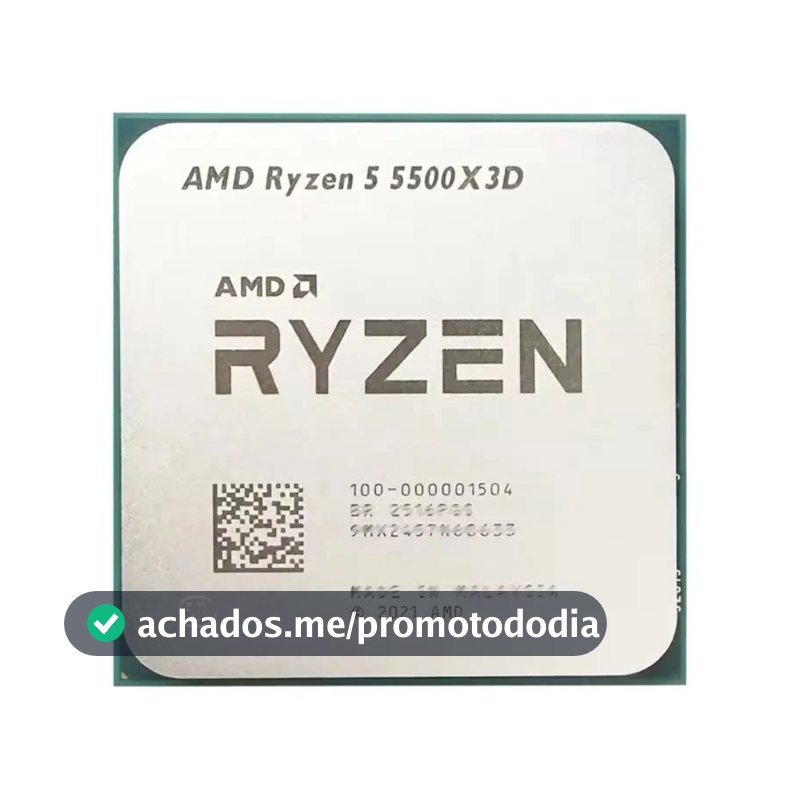 AMD Ryzen 5 5500X3D, 4.0GHz Max Turbo, Cache 96MB, AM4, (Novo S/Box)