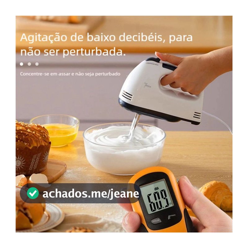 Batedeira de Mão Elétrica 7 Velocidades - 110V para Baking de Bolo e Chantilly Mixer QUEIMA ESTOQUE