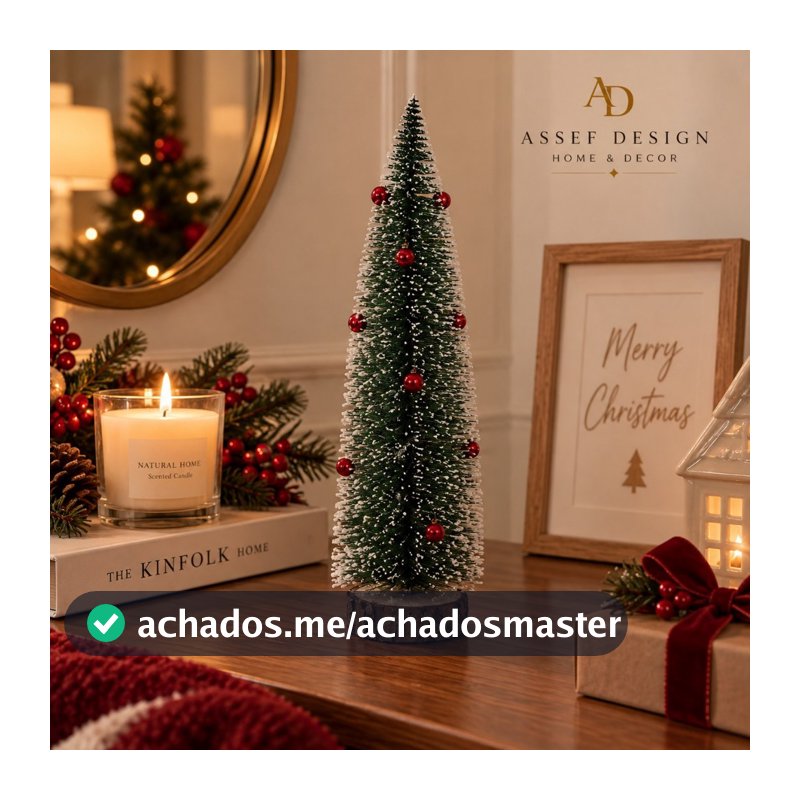Mini Árvore Pinheiro Com Bolinhas 31cm Natal Enfeite Decorativo De Mesa Lembrancinha Natalina