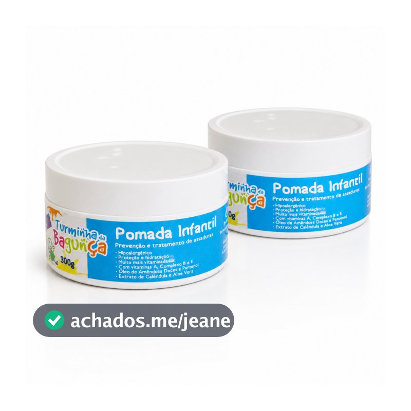 Kit 2 Pomada de Assadura para Bebê 300g - Turminha da Bagunça | Pomada infantil