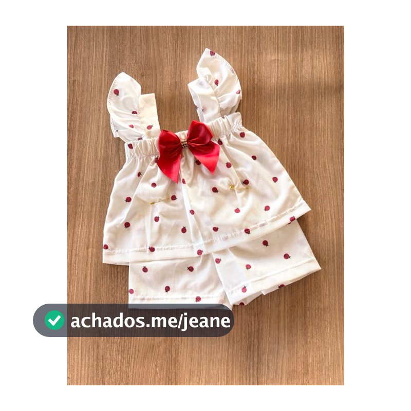 Conjunto bebê Lalá menina estampado blogueira algodão