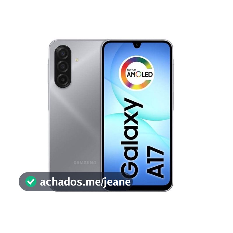 Smartphone Samsung Galaxy A17 4G 128GB 4GB RAM Câmera Tripla Traseira de até 50MP Selfie 13MP 6.7" Cinza