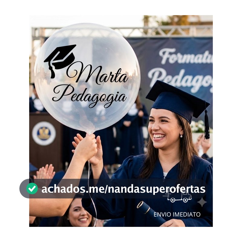 Balão de formatura Bubble Personalizado de Formatura com Vareta adulto e infantil opção com gliter e LED