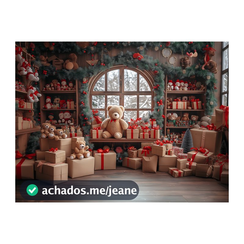 Painel Fundo de decoração tema  Natal Em Tecido sublimado 300x250