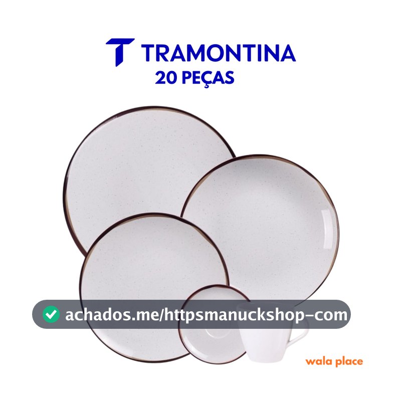 Jogo de Jantar Canyon Porcelana Decorada 20 Peças Tramontina