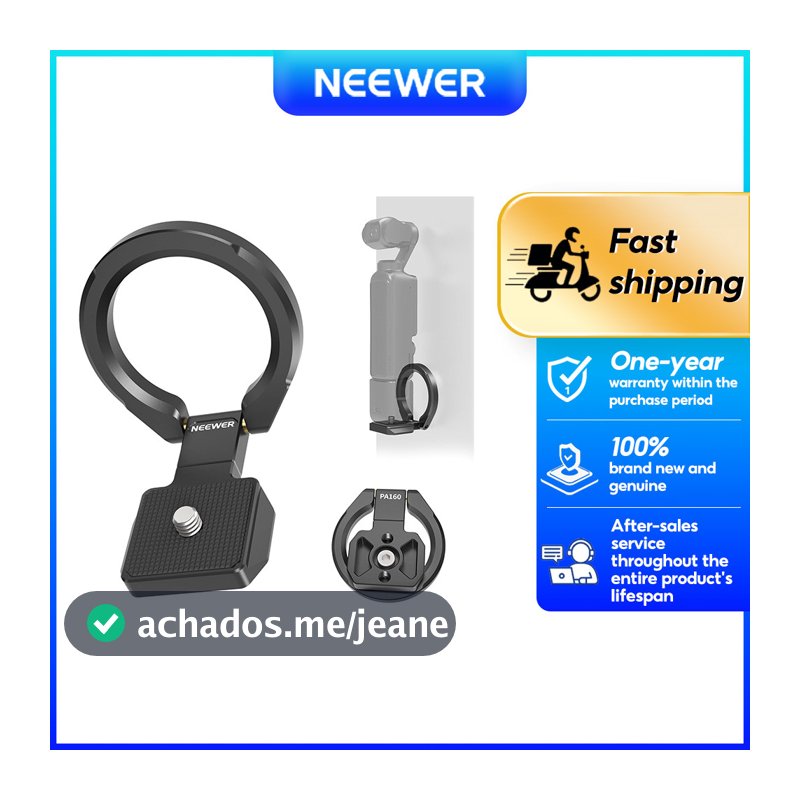 Suporte Magnético NEEWER PA160 Compatível Com DJI Osmo Pocket 3/4/4P , Base Tipo Arca