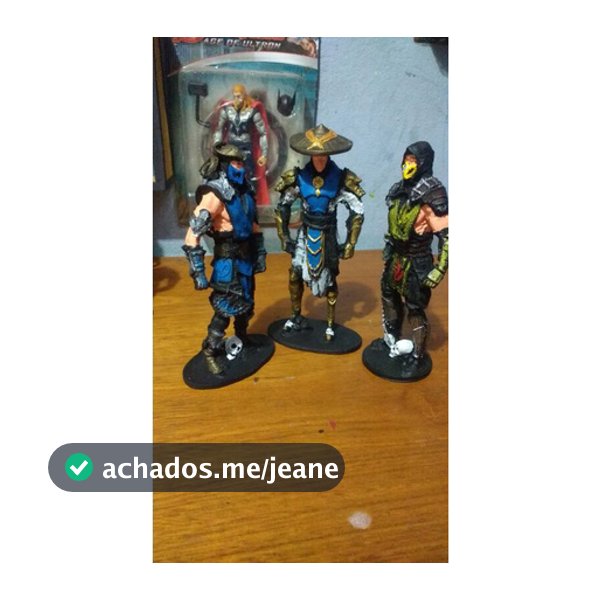 Bonecos de resina Mortal Kombat Scorpions, Raider e Sub zero