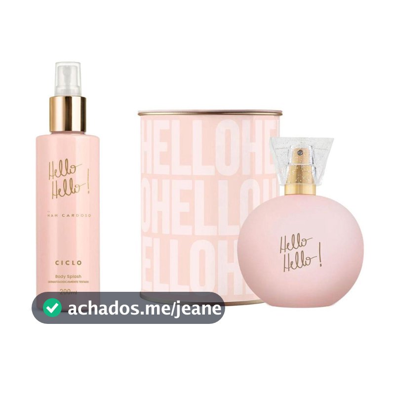 Combo Kit Hello Hello Nah Cardoso Deo Colonia Perfume + Body Splash Ciclo Cosméticos