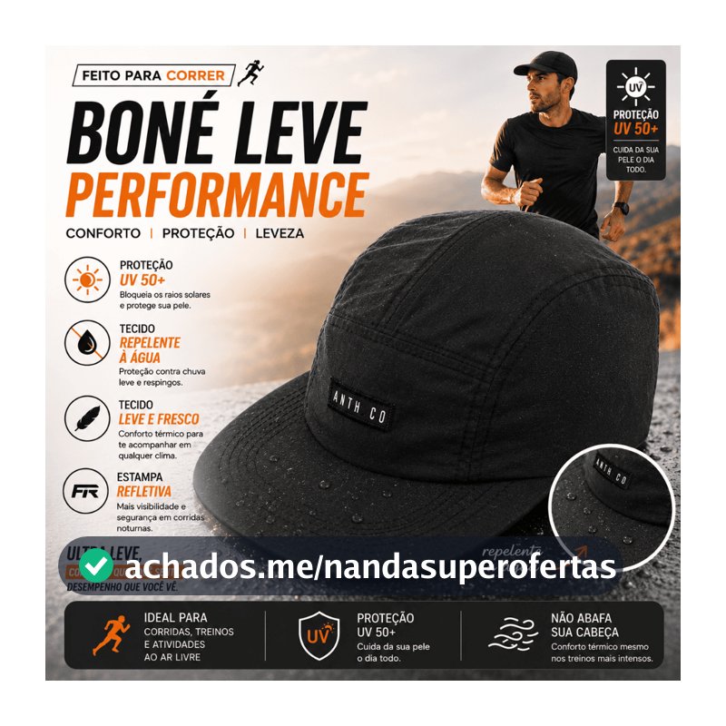 Boné water Impermeável Five Panel Anth Co 5 Panel Aba Reta masculino feminino streetwear maculino