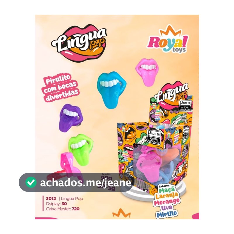 Lingua Pop – Doce Pirulito com Bocas Divertidas 30 Unidades