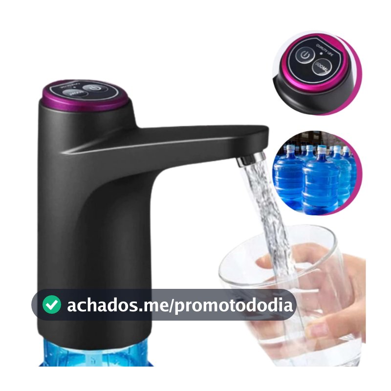 Bomba Elétrica De Galão Universal Com Carregamento USB Para Galão Garrafão De Água