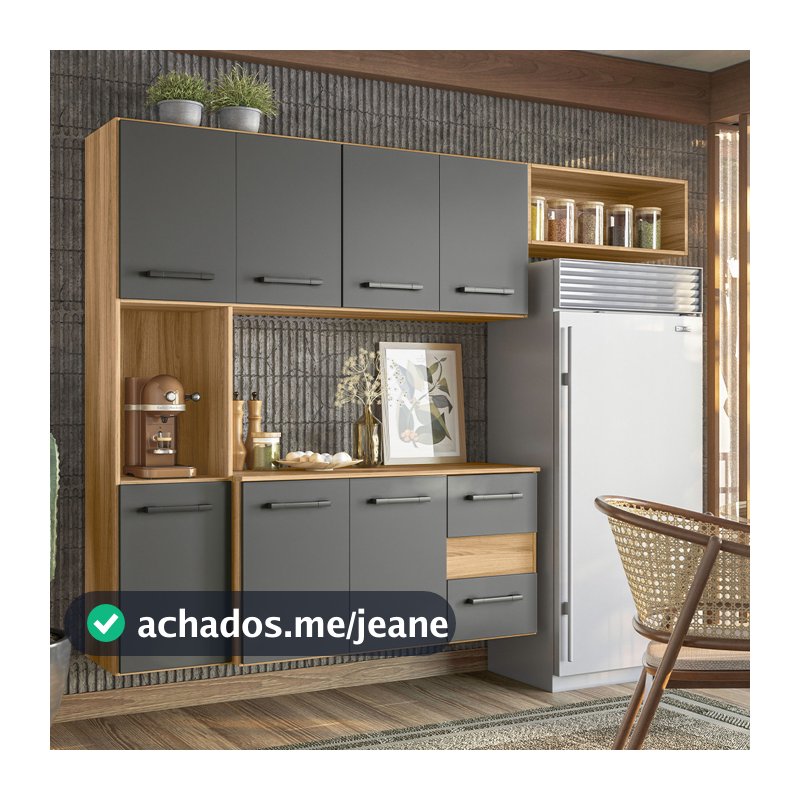Armario Cozinha 7 Portas e 2 Gavetas Juliete