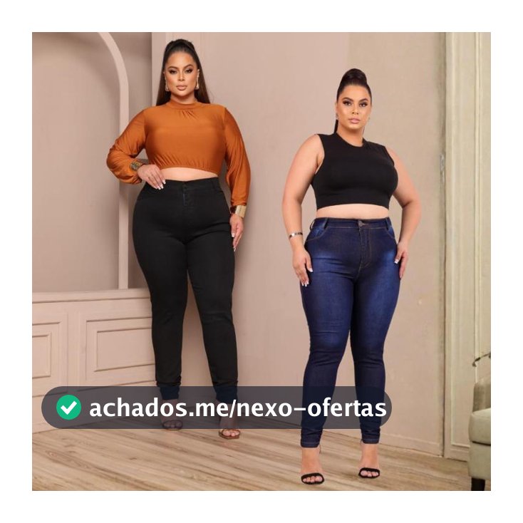 KIT 02 Calças Feminina Jeans 46 ao 56 plus size Direto Da Fabrica Skinny Cintura Alta com Elastano