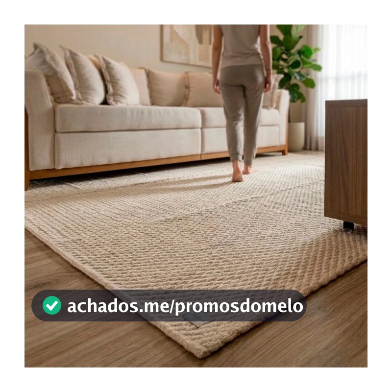 Tapete Para Sala Lavável à Máquina 100% Algodão Grande