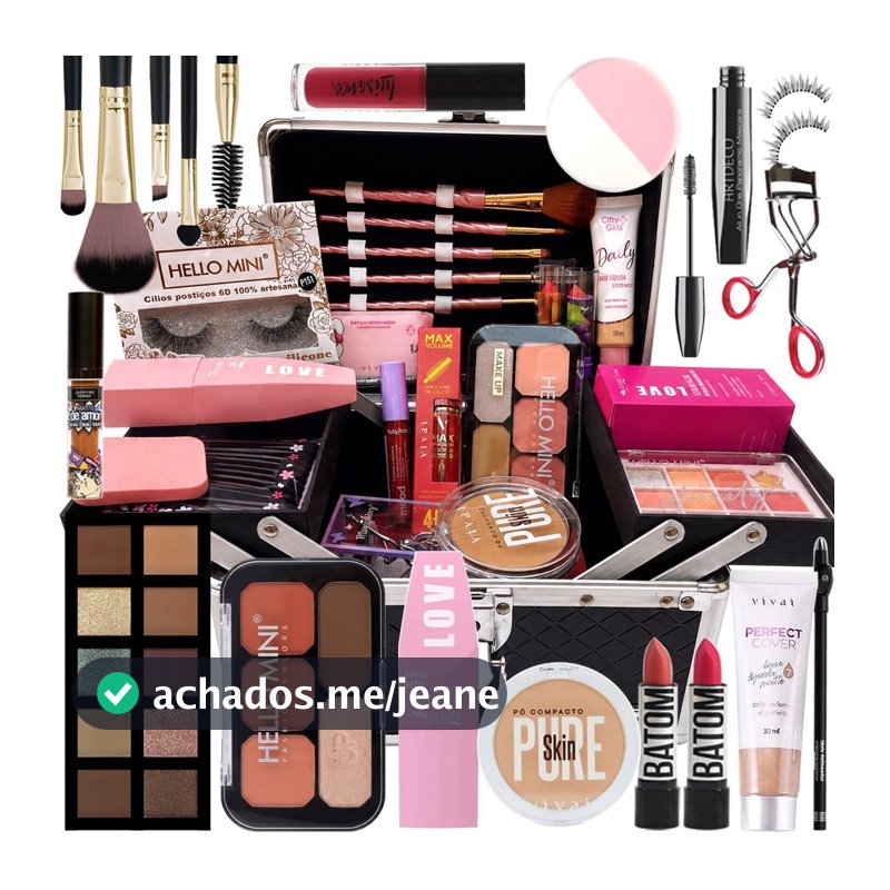 Maleta Maquiagem Completa Ruby Rose Kit Macrilan Pinceis Pó Bellapink Oficial