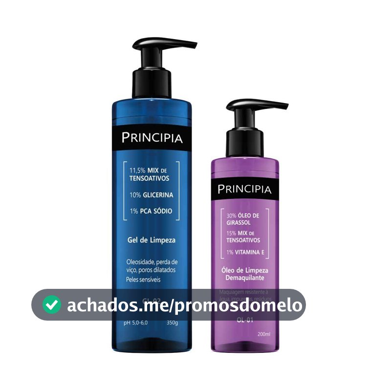 Principia Kit Limpeza Profunda Todos os tipos de pele Gel de limpeza GL-02 + Oleo de Limpeza OL-01