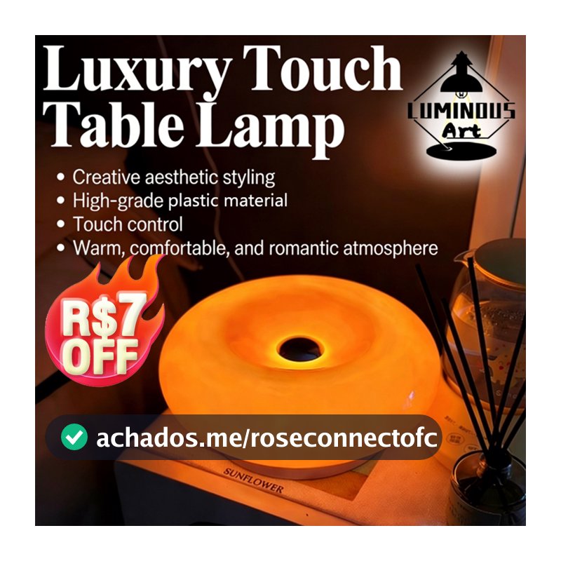 Candeeiro De Mesa Donut Candeeiros Criativos De Atmosfera De Laranja Com Sombra De Plástico , Retrô Moderno De Cabeceira