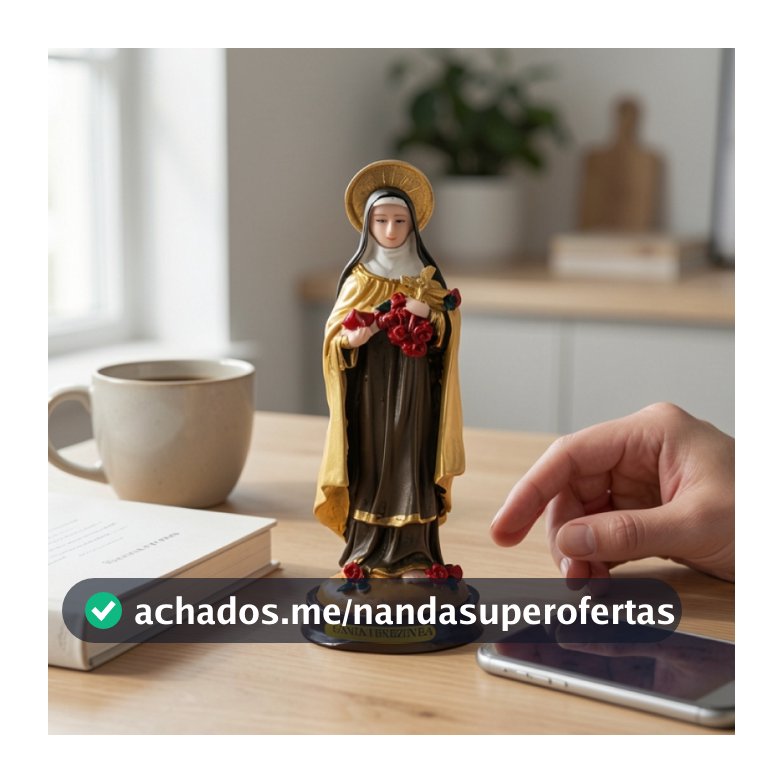 Estatueta Santa Terezinha Do Menino Jesus 15cm De Resina Decoração Imagem Religiosa